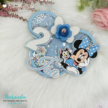 Cargar imagen en el visor de la galería, Personalized Minnie Mouse Cake Topper, Shaker Cake Topper, Cake Decorations, Party Decorations