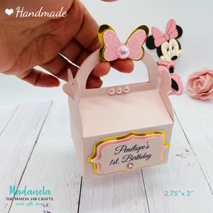 Minnie Mouse Party Favor Boxes, Candy Box For Minnie Mouse Party Decorations 10 or 25 Boxes